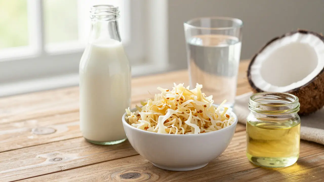 Zdravá strava pro boj s kvasinkami: kefir, kysané zelí a kokosový olej.